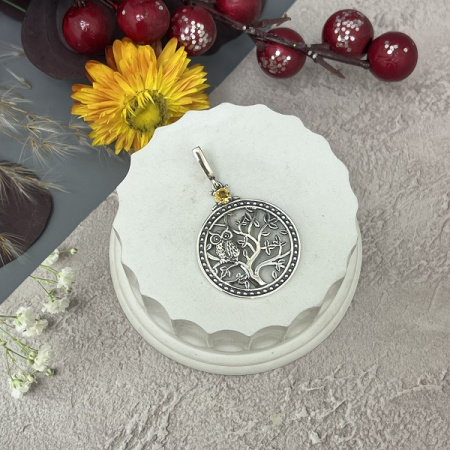 Серебряный кулон Совушки